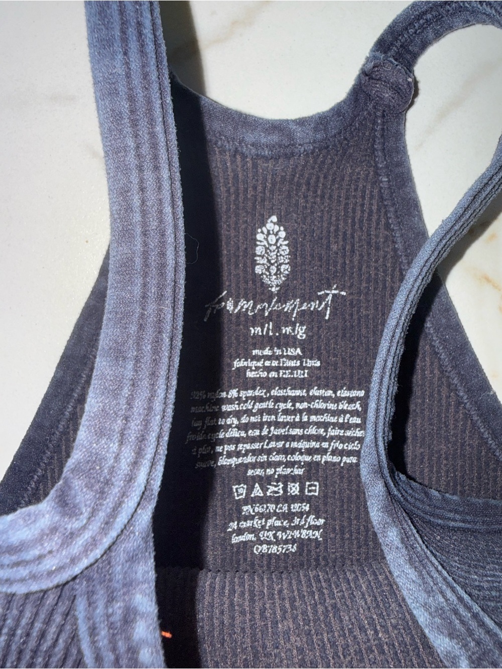 Free People Ribbed Double Tank Tops - Charcoal & Slate- M/L - Picture 3 of 3